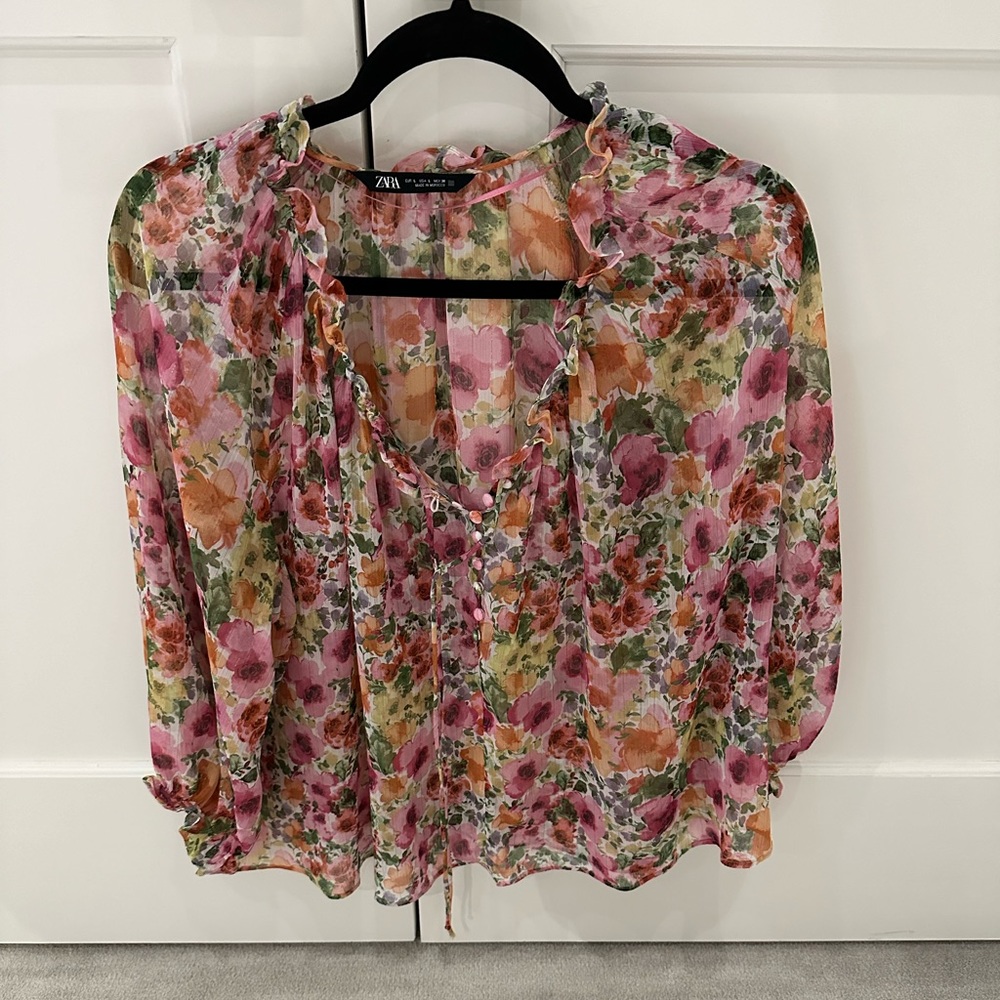 Zara Floral Shirt - Only worn once
